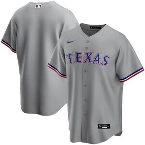 Men's Nike Texas Rangers Gray Road Replica Team Jersey